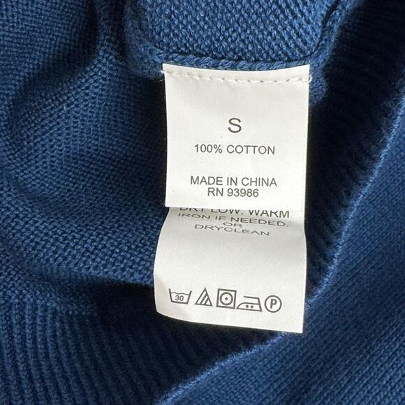 NWOT Boys Brooks Brothers V-Neck Sweater Blue Navy Teal Color Block Small - Picture 5 of 5